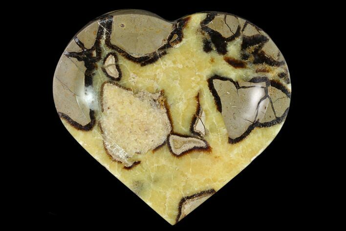Polished, Heart-Shaped Septarian Dish - Madagascar #157427